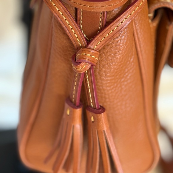 Dooney & Bourke Caramel Leather Satchel - Picture 3 of 11